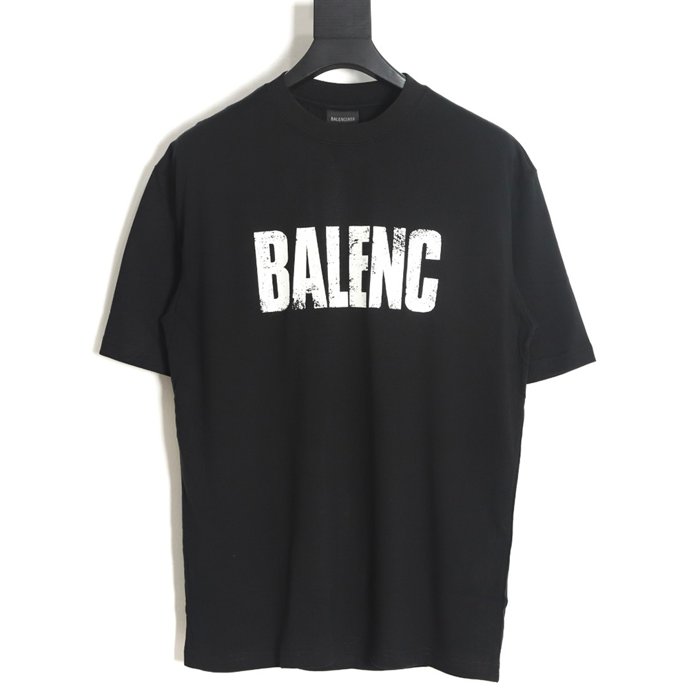 BALENCIAGA mottled letter print T-shirt