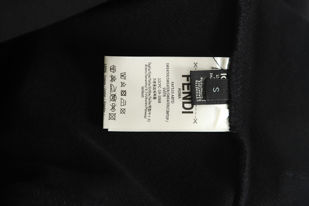 Fendi 23Fw Exploded Pattern Laminated Monster Eyes Sweatshirt