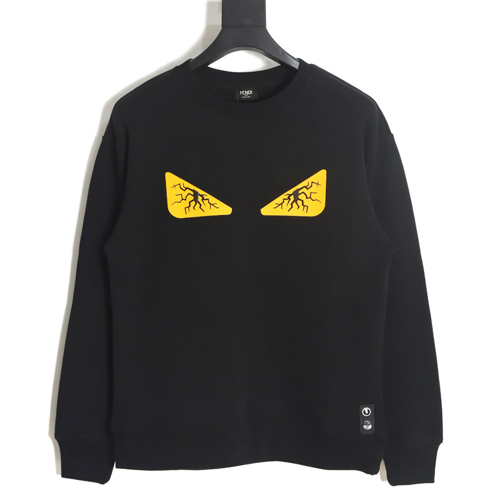 Fendi 23Fw Exploded Pattern Laminated Monster Eyes Sweatshirt