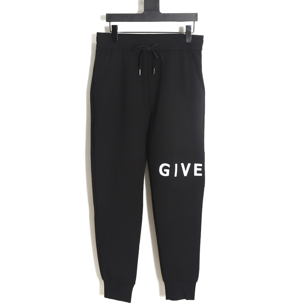 GIVENCHY 23Fw embroidered letter logo trousers