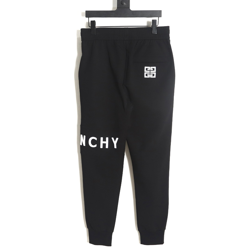 GIVENCHY 23Fw embroidered letter logo trousers