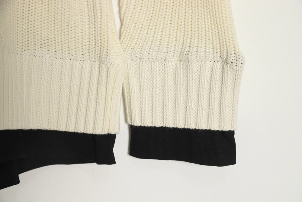 Givenchy heavy-tech knitted sweater patchwork jacket