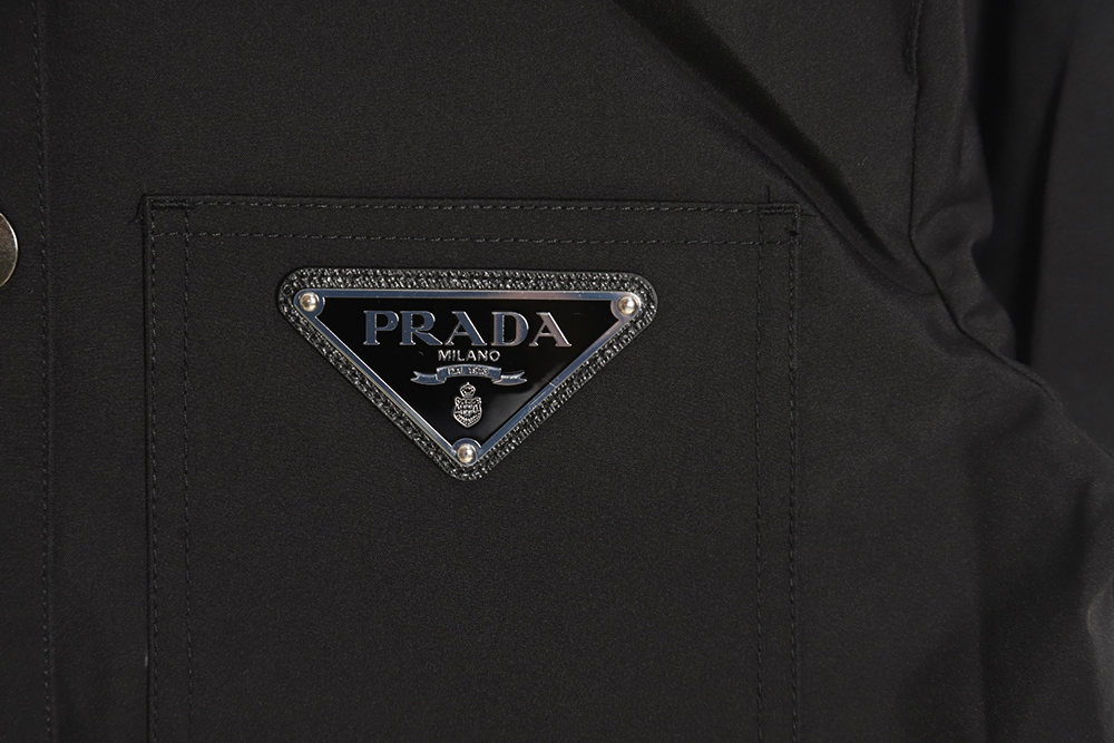 PRADA 23SS corduroy collar work zipper jacket