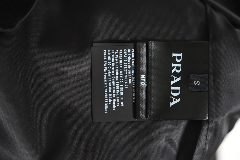 PRADA 23SS corduroy collar work zipper jacket