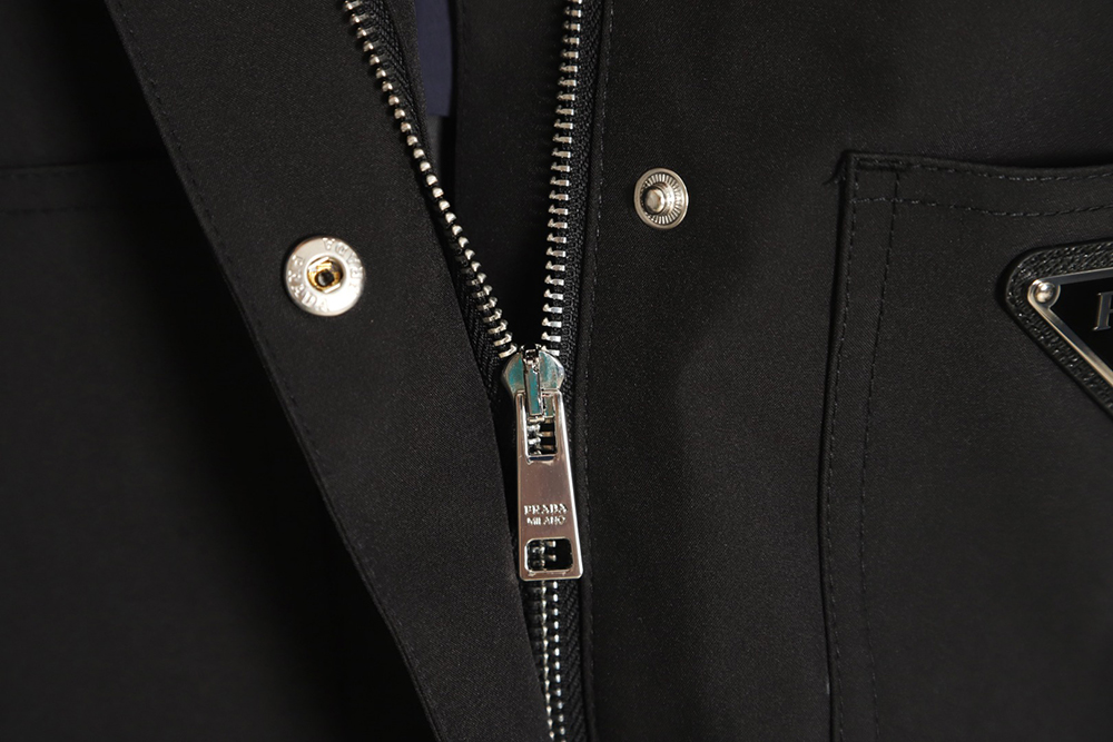 PRADA 23SS corduroy collar work zipper jacket