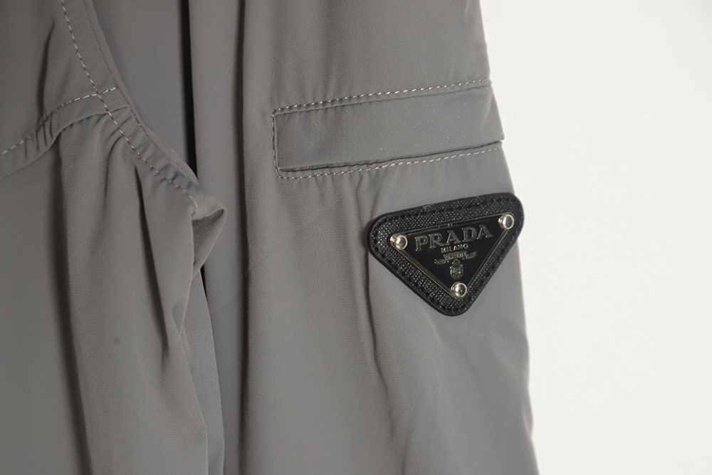 Prada triangle logo hooded jacket