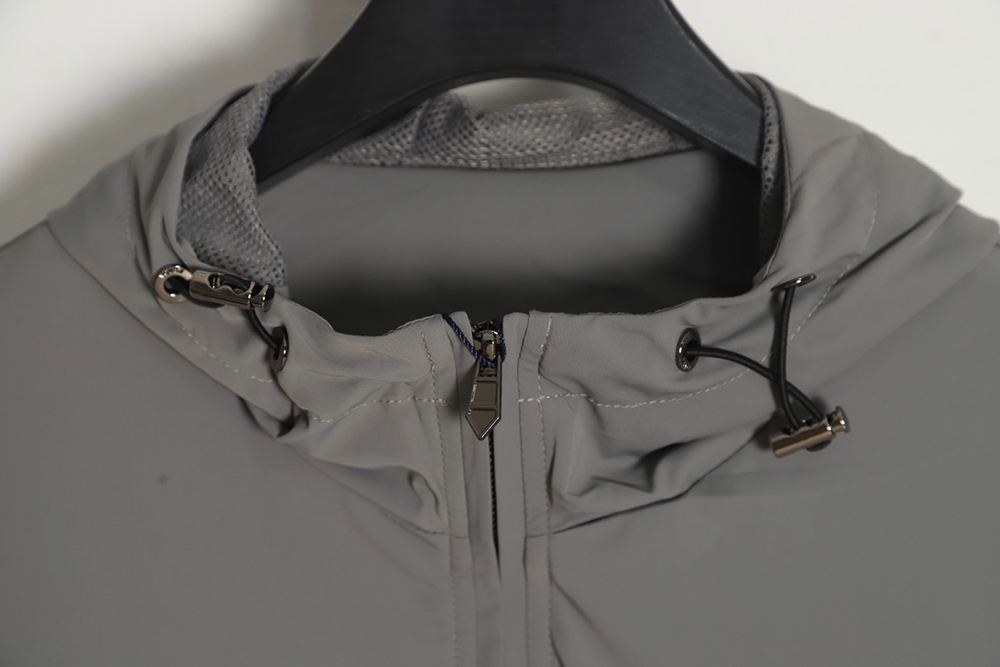 Prada triangle logo hooded jacket