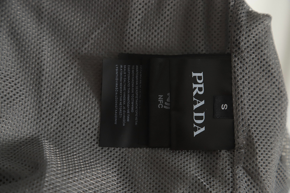 Prada triangle logo hooded jacket