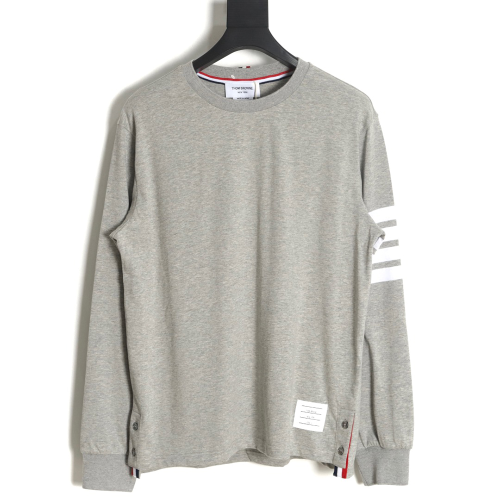 Thom Browne four-bar crew neck long sleeves