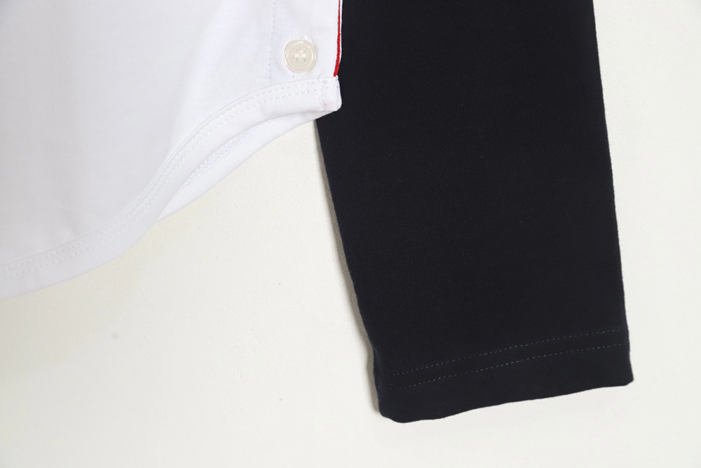 Thom Browne classic patchwork yarn-dyed crew neck long sleeves
