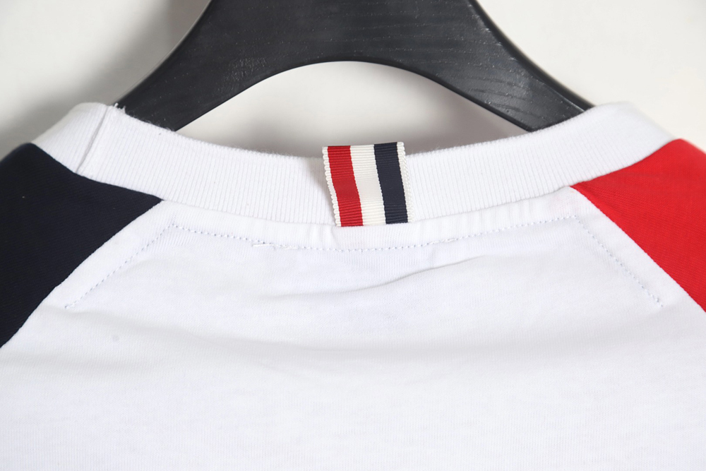 Thom Browne classic patchwork yarn-dyed crew neck long sleeves