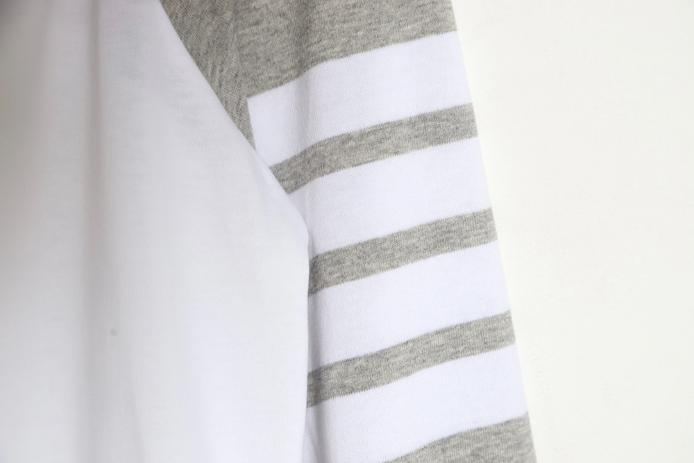 Thom Browne classic patchwork yarn-dyed crew neck long sleeves
