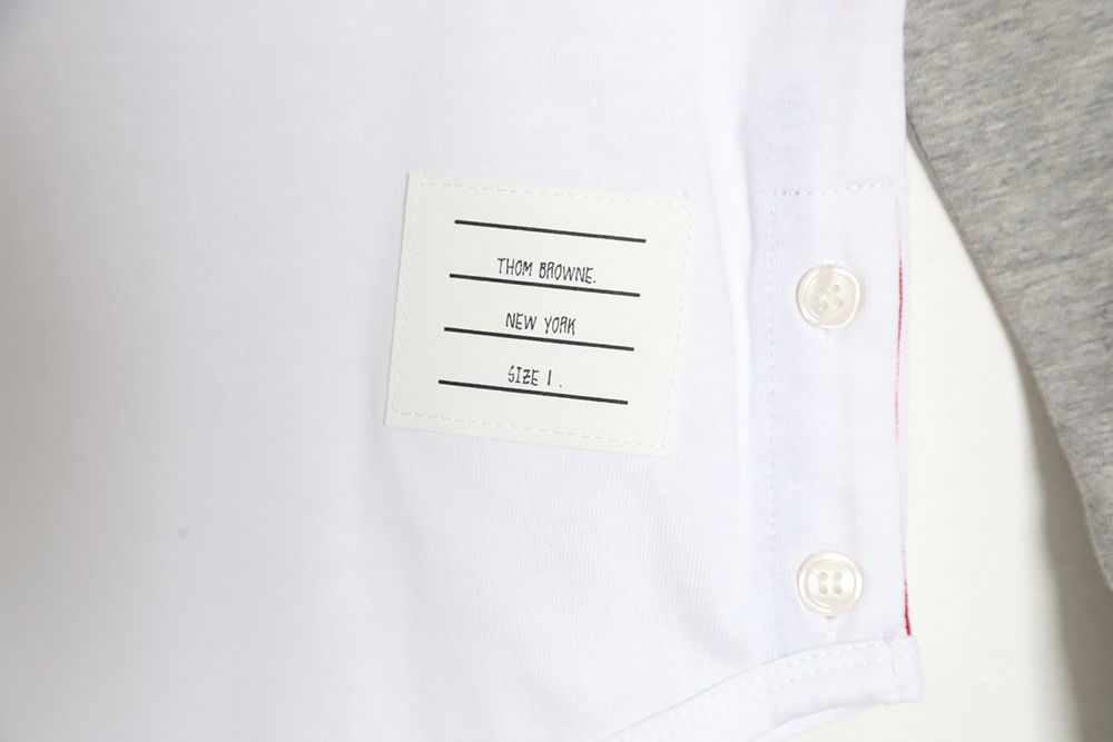 Thom Browne classic patchwork yarn-dyed crew neck long sleeves