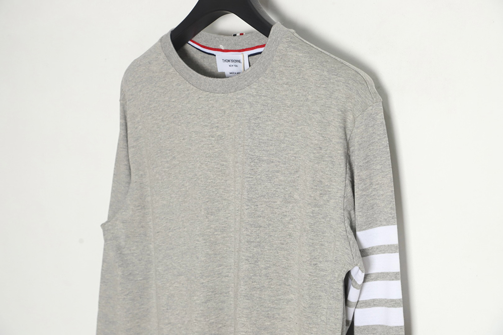 Thom Browne four-bar crew neck long sleeves