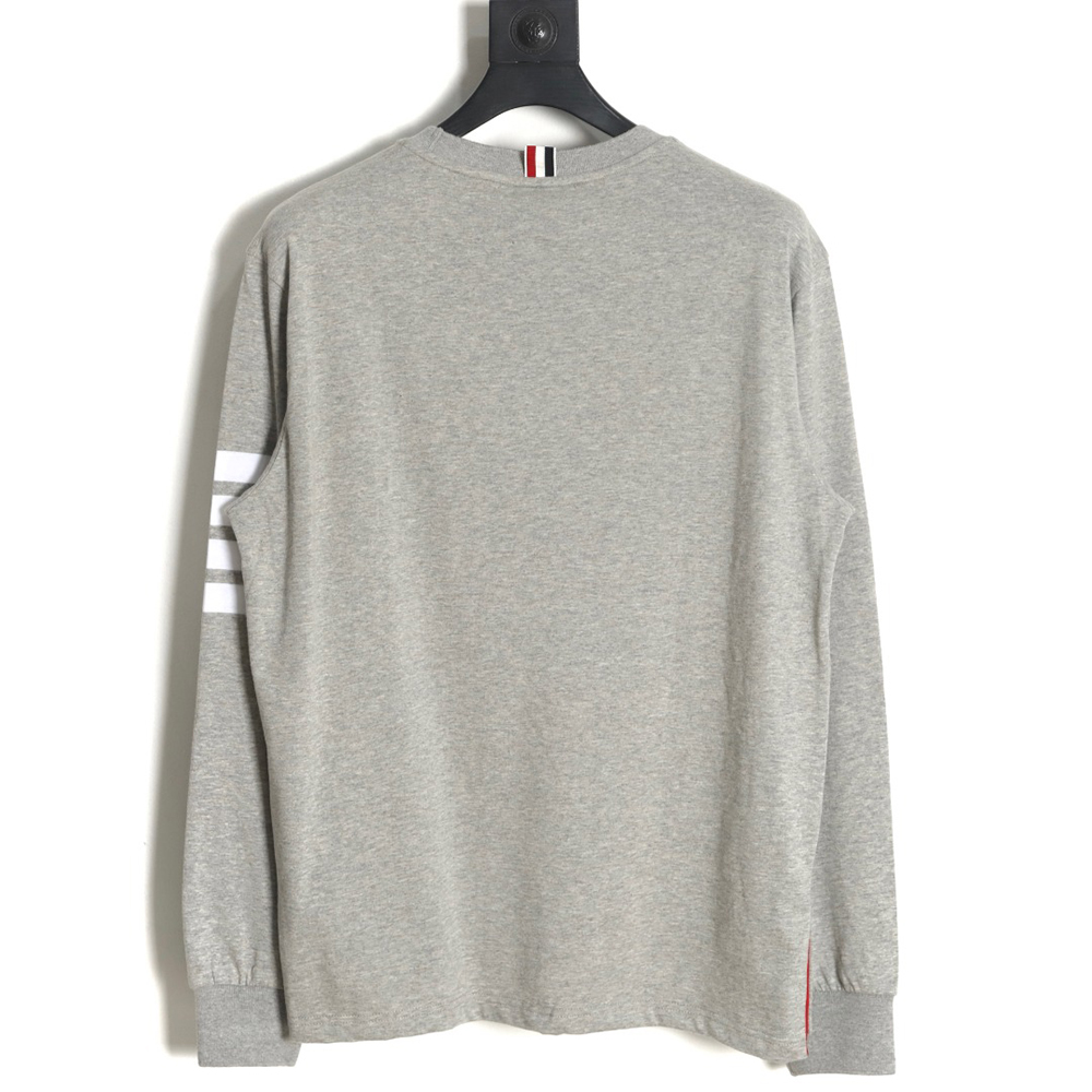 Thom Browne four-bar crew neck long sleeves