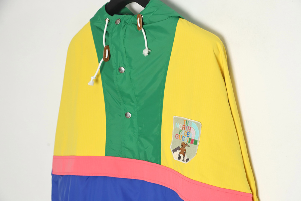 THE NORTH FACE x GUCCI joint series color-blocked cotton jacket
