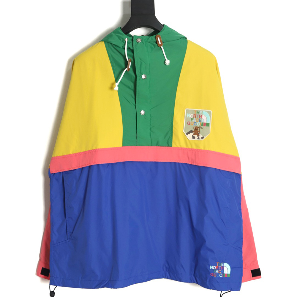 THE NORTH FACE x GUCCI joint series color-blocked cotton jacket