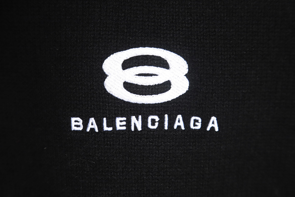 Balenciaga 23FW double loop cashmere blend knitted crew neck sweater