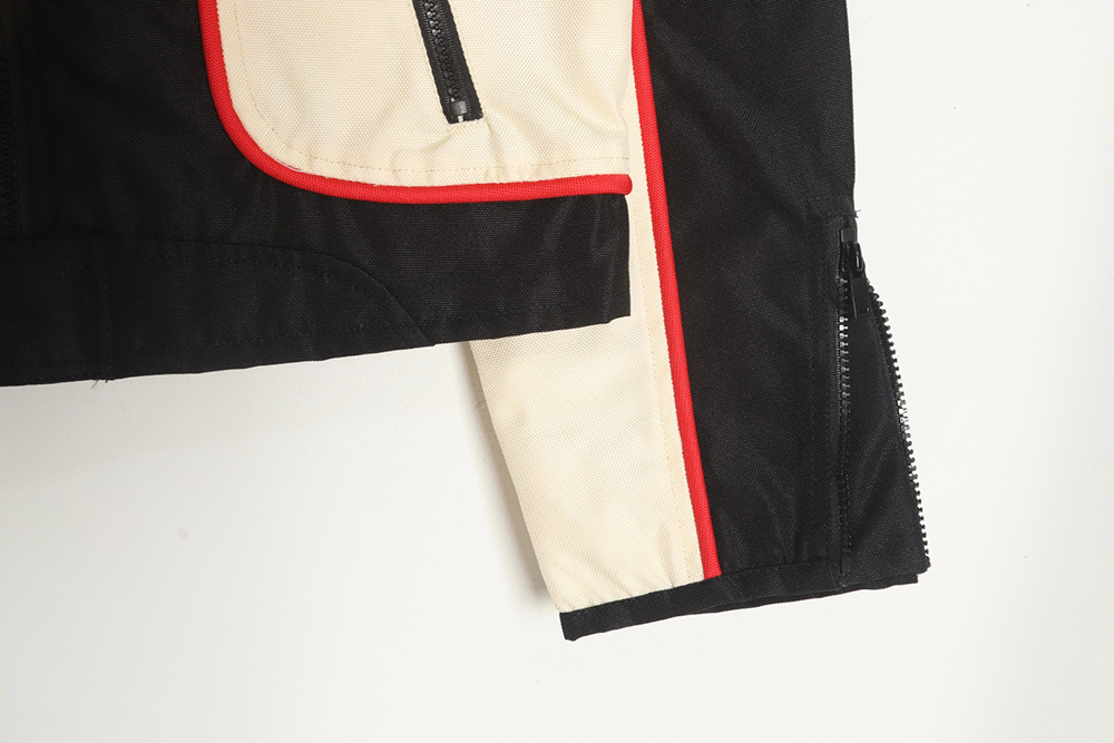 DIESEL FW22 color block bomber jacket motorcycle racing style jacket