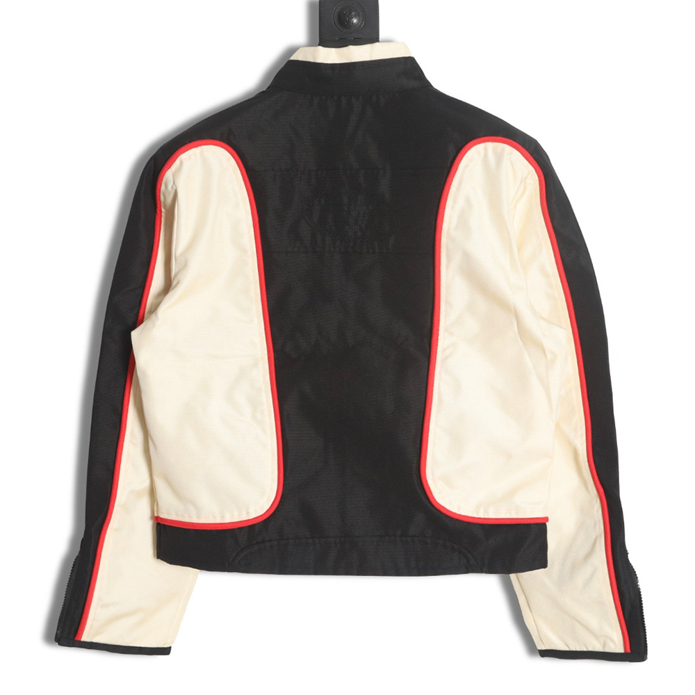 DIESEL FW22 color block bomber jacket motorcycle racing style jacket
