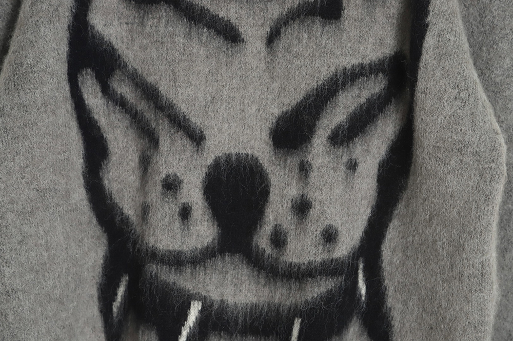 Givenchy 21FW dog head mohair crew neck sweater