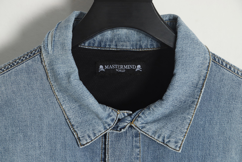 Mastermind Japan 23FW destroyed washed denim jacket
