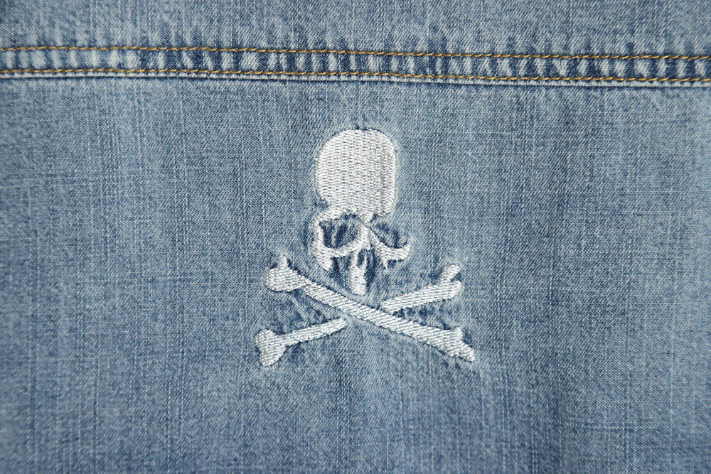 Mastermind Japan 23FW destroyed washed denim jacket