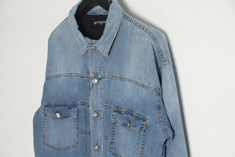 Mastermind Japan 23FW destroyed washed denim jacket