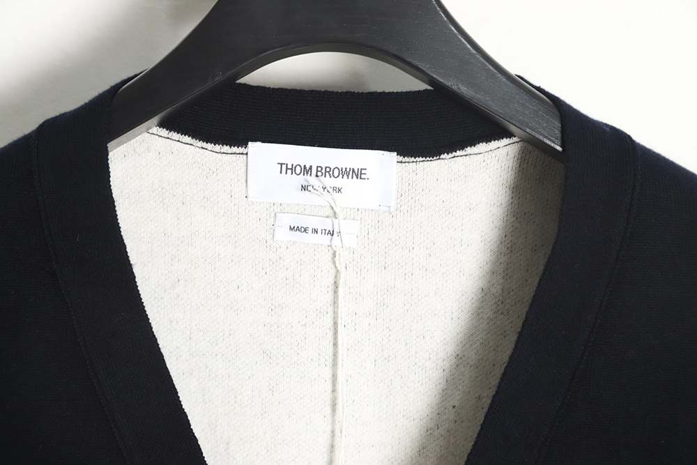 Thom Browne 23FW plaid dachshund cardigan sweater