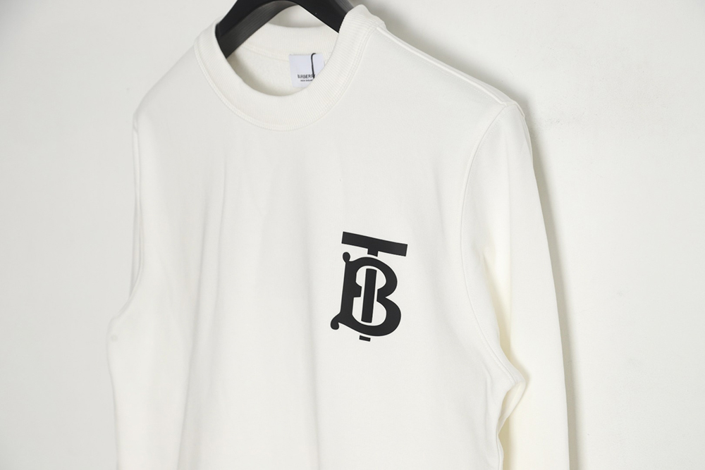 Burberry 23FW classic letter laminated crew neck sweatshirt