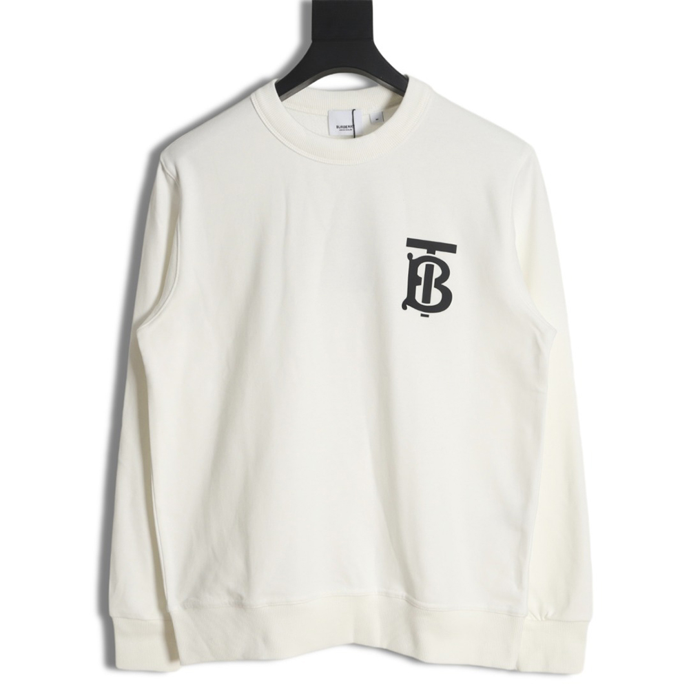 Burberry 23FW classic letter laminated crew neck sweatshirt