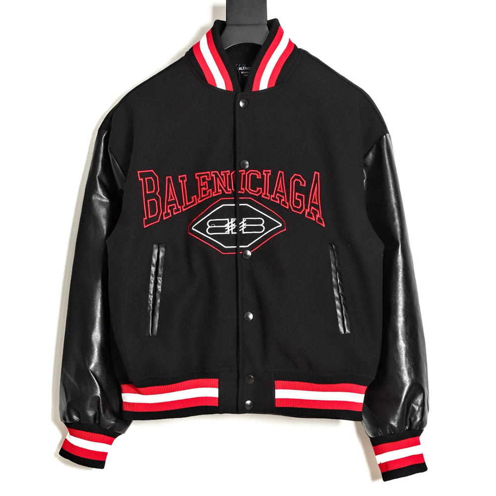 Balenciaga letterlock embroidered baseball jersey