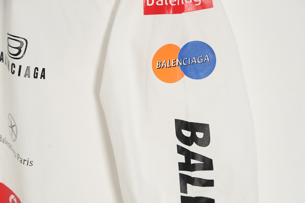 Balenciaga 23ss all-over printed racing style long-sleeved shirt