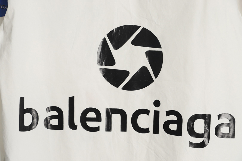 Balenciaga 23ss all-over printed racing style long-sleeved shirt
