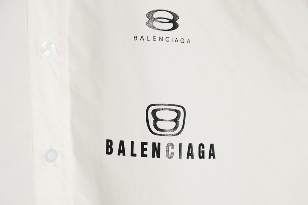 Balenciaga 23ss all-over printed racing style long-sleeved shirt