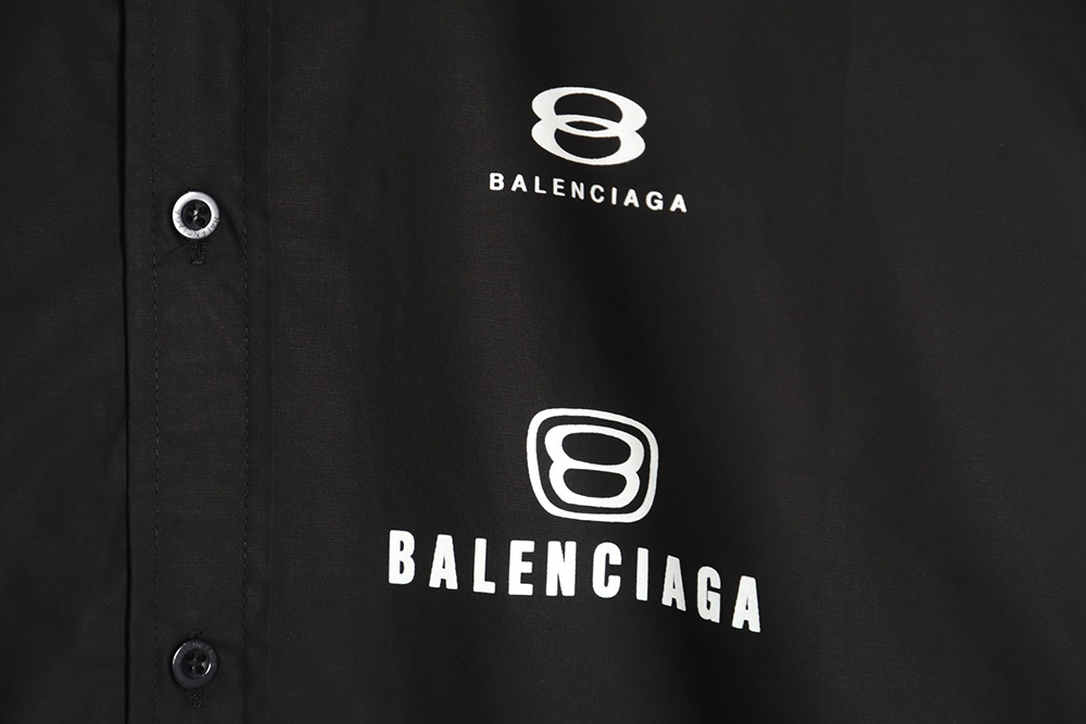 Balenciaga 23ss all-over printed racing style long-sleeved shirt