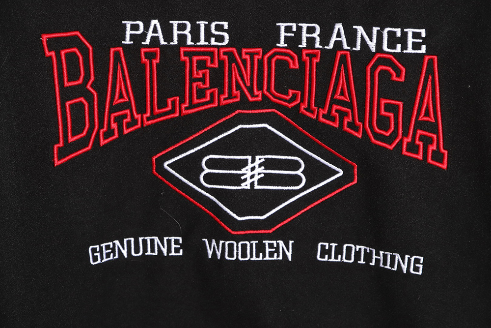 Balenciaga letterlock embroidered baseball jersey