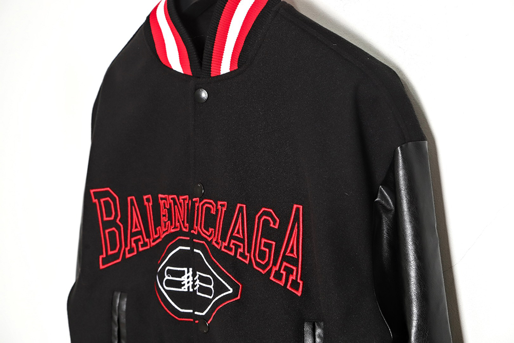 Balenciaga letterlock embroidered baseball jersey