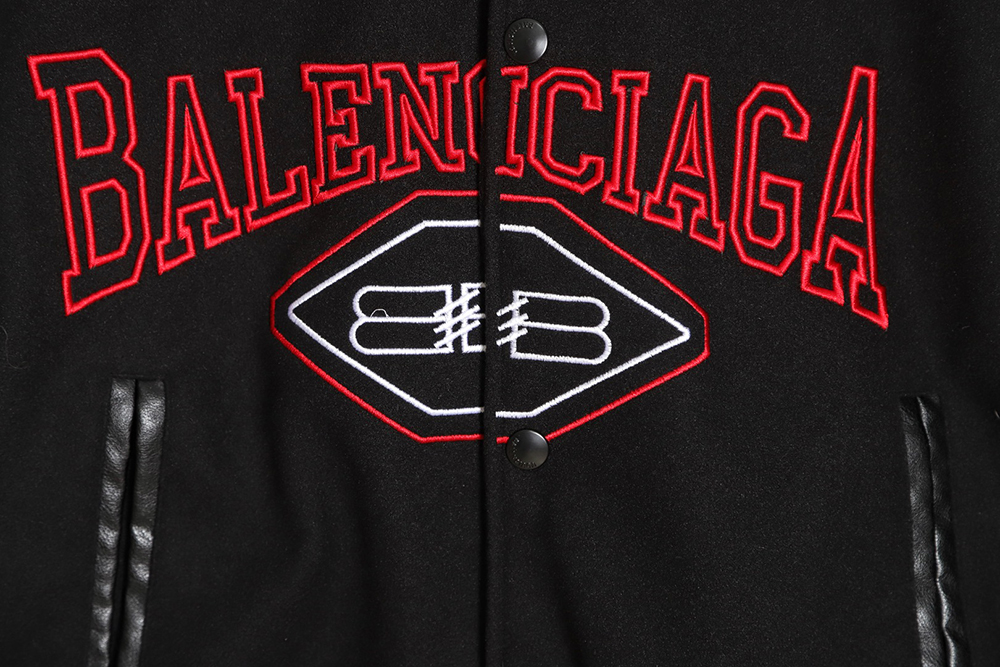 Balenciaga letterlock embroidered baseball jersey