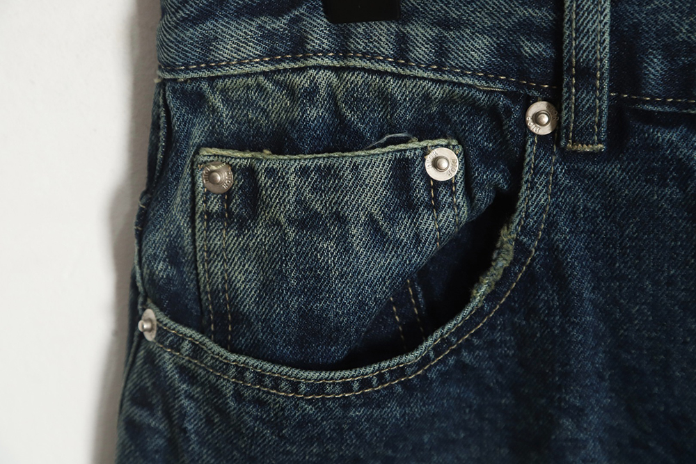 Dior 23FW vintage suede logo jeans