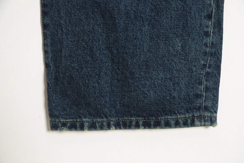 Dior 23FW vintage suede logo jeans