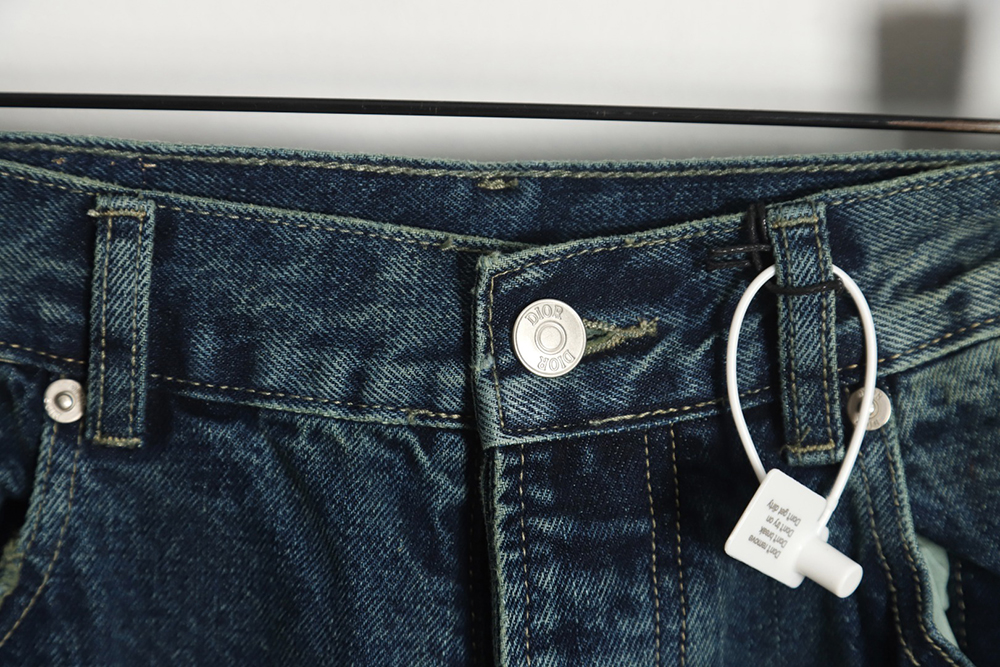 Dior 23FW vintage suede logo jeans