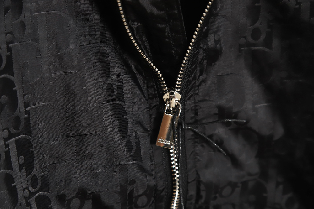 Dior silk allover jacquard zip hooded jacket