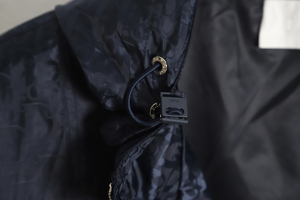 Dior silk allover jacquard zip hooded jacket