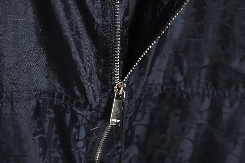 Dior silk allover jacquard zip hooded jacket