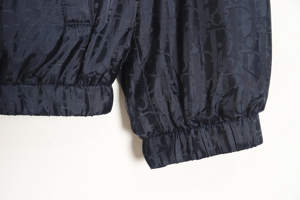 Dior silk allover jacquard zip hooded jacket