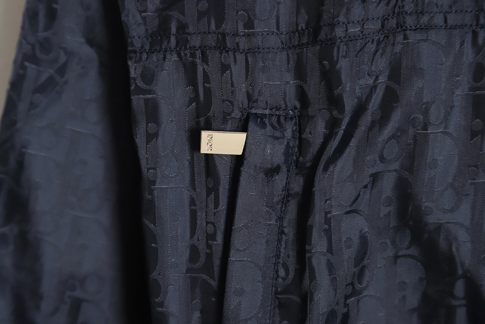 Dior silk allover jacquard zip hooded jacket