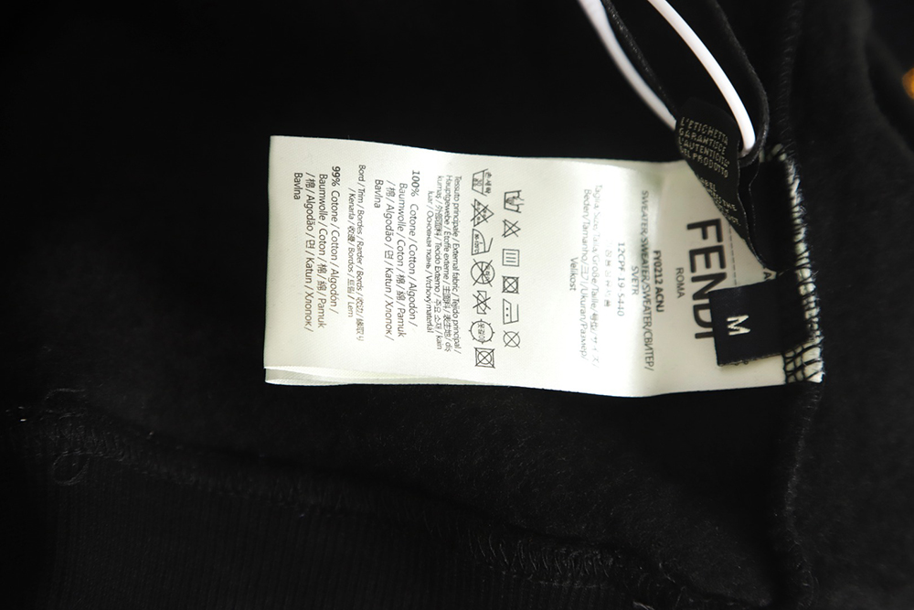 Fendi Diamond Sleeve Little Monster Glasses Crew Neck Sweatshirt