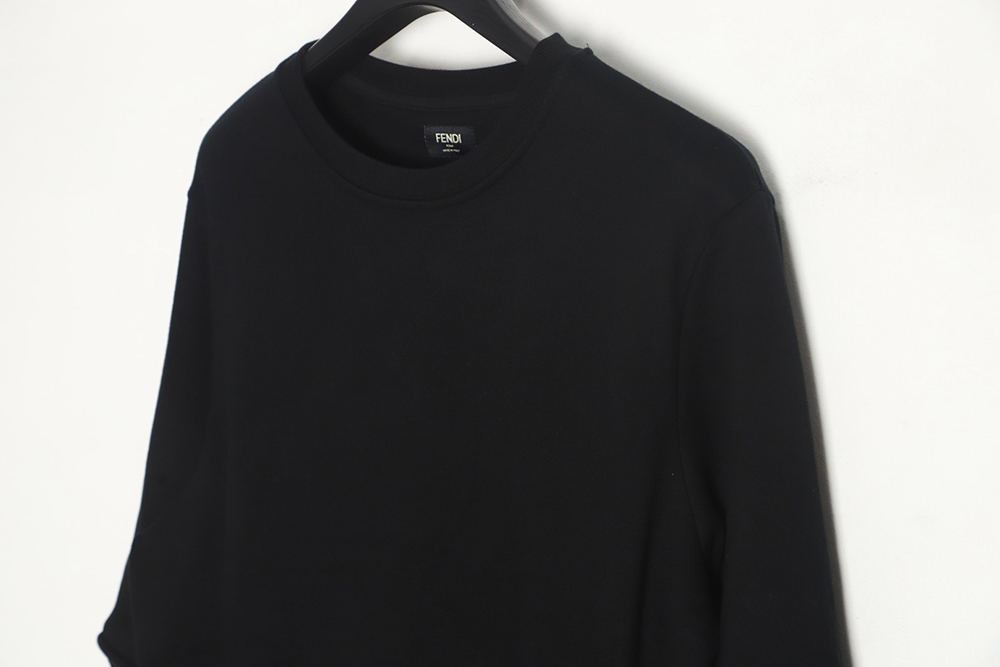Fendi Diamond Sleeve Little Monster Glasses Crew Neck Sweatshirt