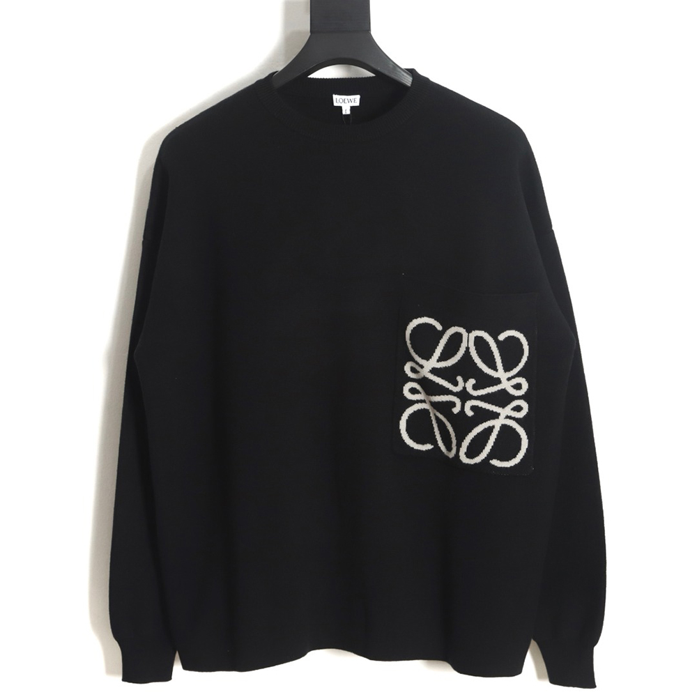 LOEWE 23FW jacquard pocket knit sweater